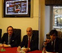 Da sinistra, Jan D'Agata, Helmut Koecher e Fabio Massimo Pallottini